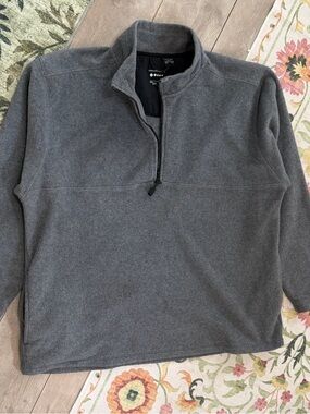 VTG 90a Prospirit Men’s Charcoal Gray Quarter-Zip Fleece Pullover Xl